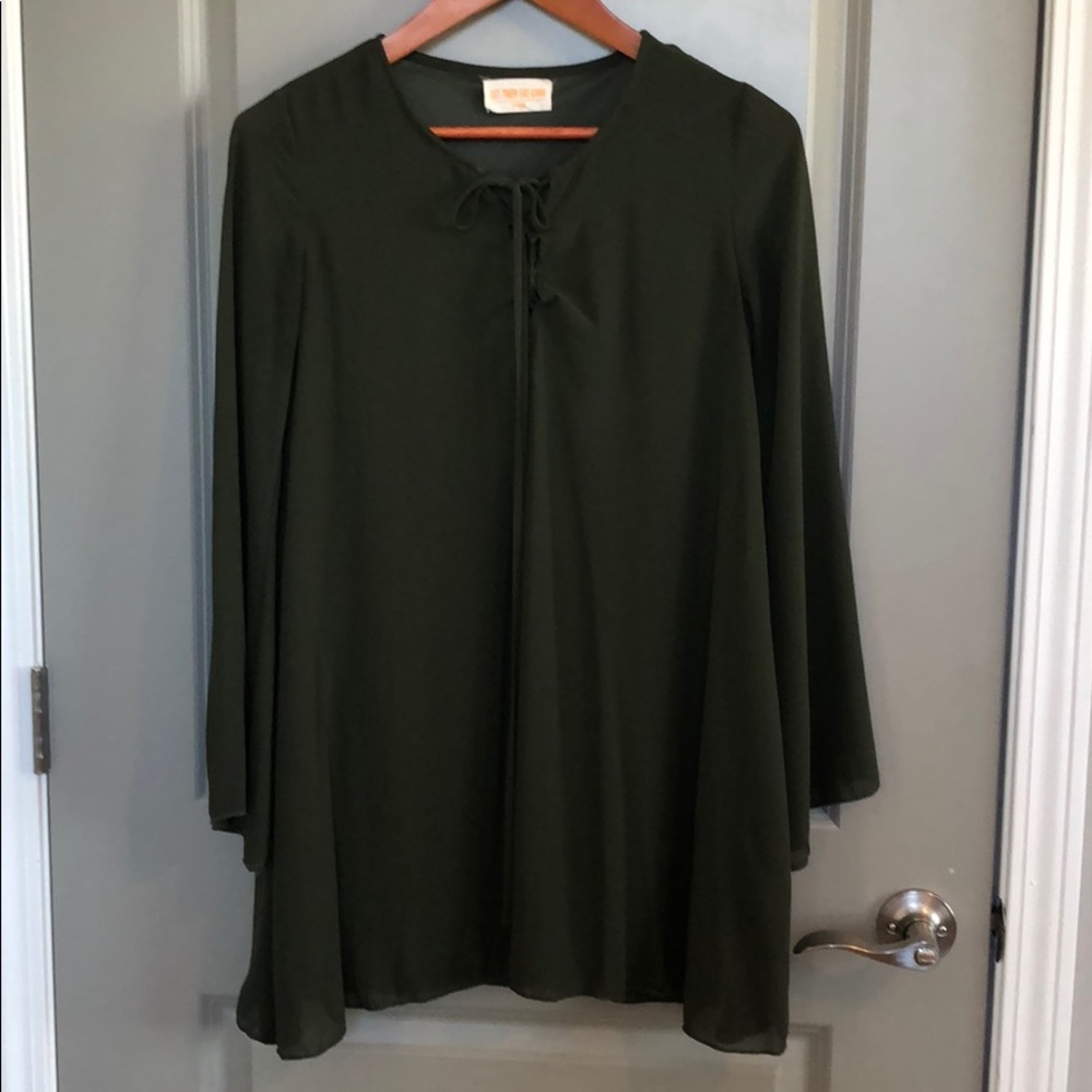 Olive Shift Dress